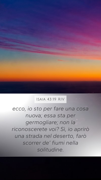 Isaia 43:19 RIV Bible Verse Image