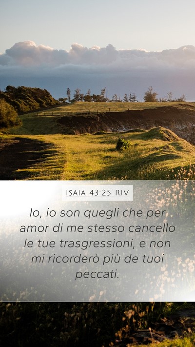 Isaia 43:25 RIV Bible Verse Image