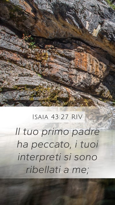 Isaia 43:27 RIV Bible Verse Image