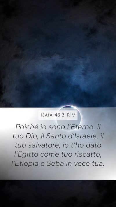 Isaia 43:3 RIV Bible Verse Image