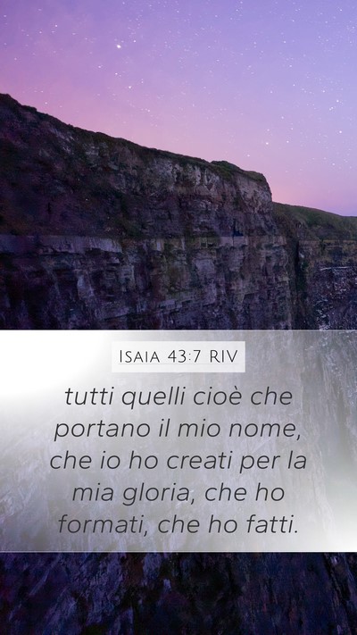 Isaia 43:7 RIV Bible Verse Image