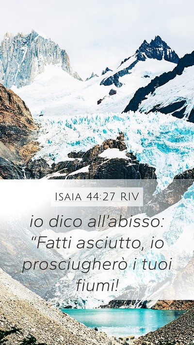 Isaia 44:27 RIV Bible Verse Image