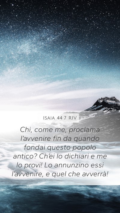 Isaia 44:7 RIV Bible Verse Image