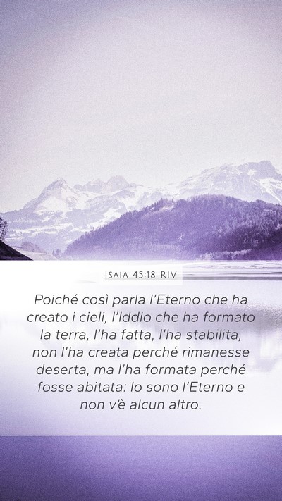 Isaia 45:18 RIV Bible Verse Image