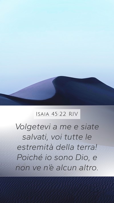 Isaia 45:22 RIV Bible Verse Image