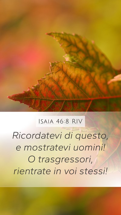 Isaia 46:8 RIV Bible Verse Image