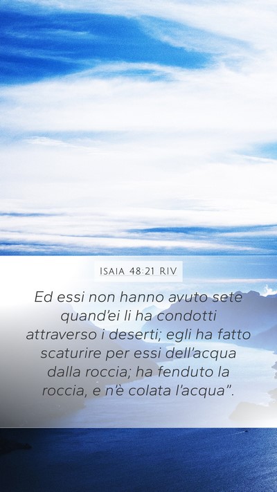Isaia 48:21 RIV Bible Verse Image