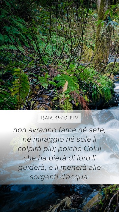 Isaia 49:10 RIV Bible Verse Image