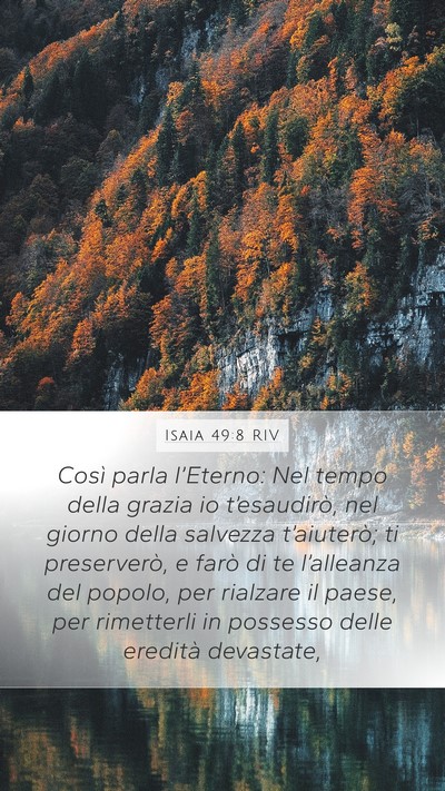 Isaia 49:8 RIV Bible Verse Image