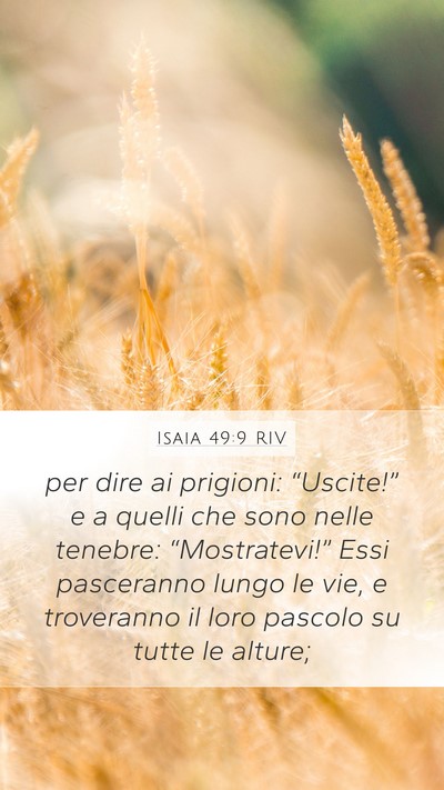 Isaia 49:9 RIV Bible Verse Image