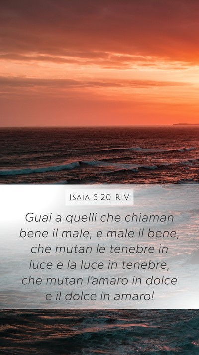Isaia 5:20 RIV Bible Verse Image