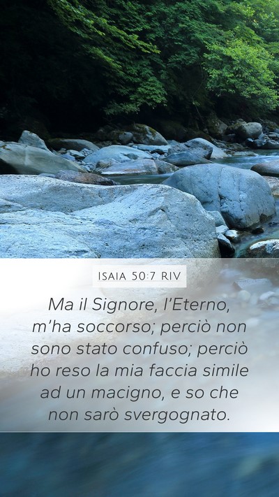 Isaia 50:7 RIV Bible Verse Image