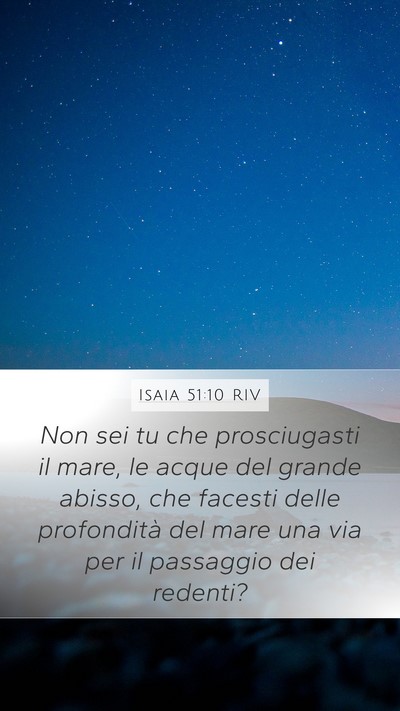 Isaia 51:10 RIV Bible Verse Image