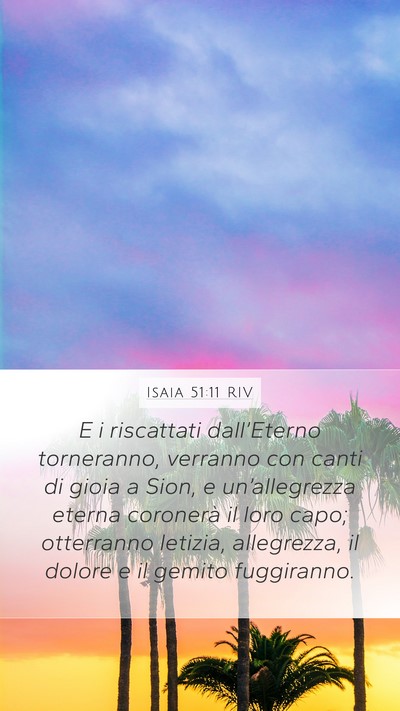 Isaia 51:11 RIV Bible Verse Image