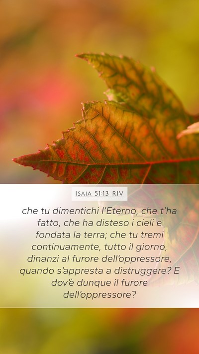 Isaia 51:13 RIV Bible Verse Image