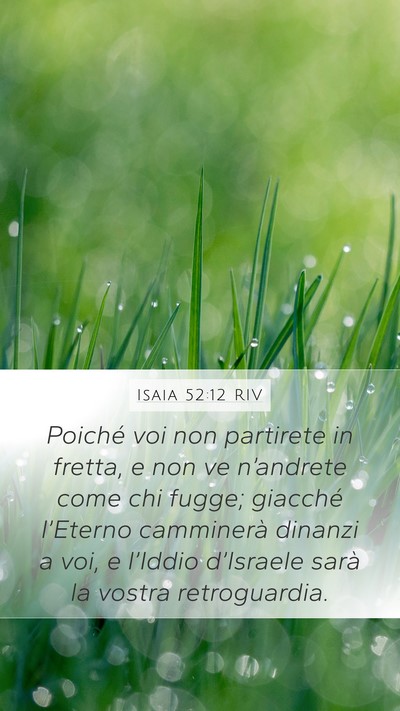 Isaia 52:12 RIV Bible Verse Image