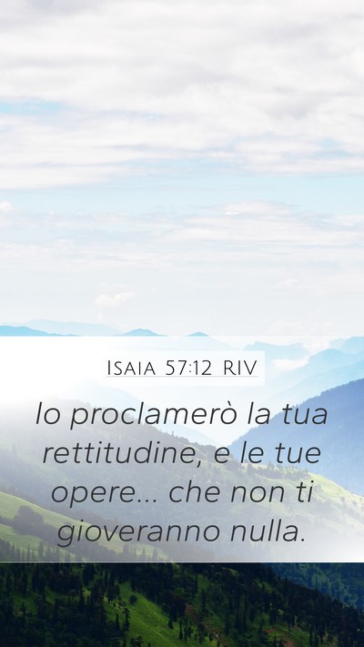 Isaia 57:12 RIV Bible Verse Image