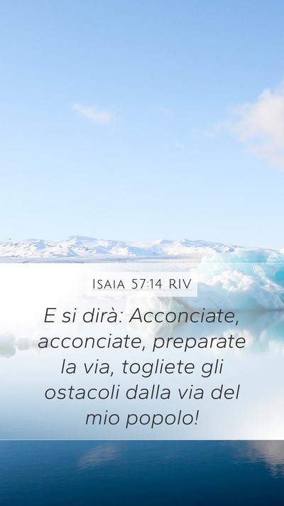 Isaia 57:14 RIV Bible Verse Image