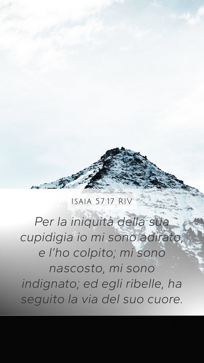 Isaia 57:17 RIV Bible Verse Image