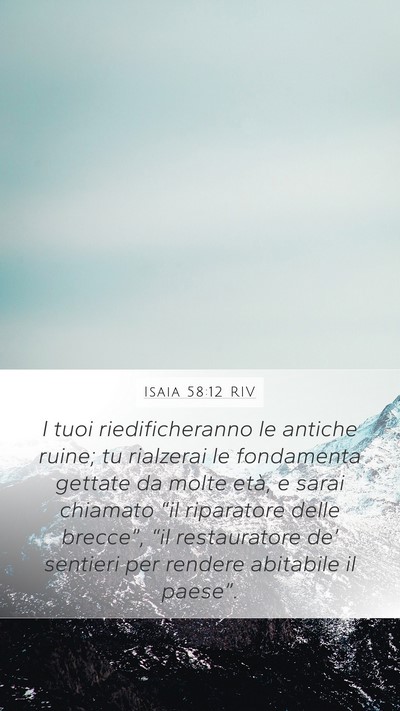 Isaia 58:12 RIV Bible Verse Image