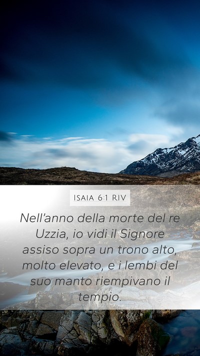 Isaia 6:1 RIV Bible Verse Image