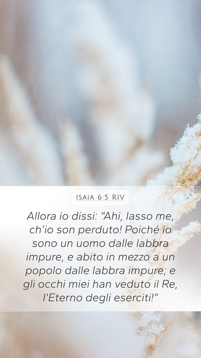 Isaia 6:5 RIV Bible Verse Image