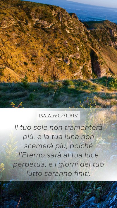 Isaia 60:20 RIV Bible Verse Image