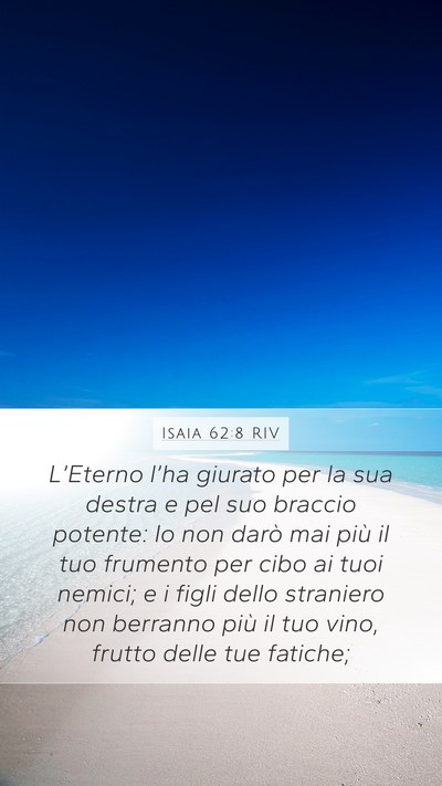 Isaia 62:8 RIV Bible Verse Image