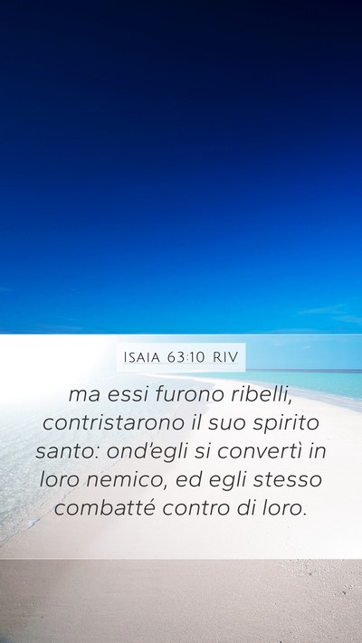 Isaia 63:10 RIV Bible Verse Image