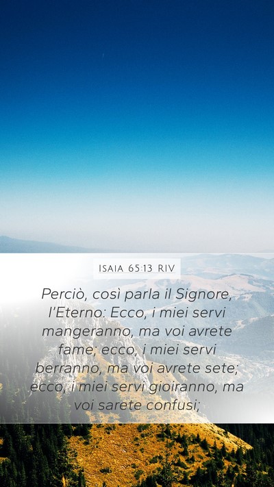 Isaia 65:13 RIV Bible Verse Image
