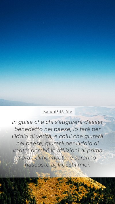 Isaia 65:16 RIV Bible Verse Image