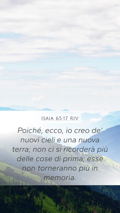 Isaia 65:17 RIV Bible Verse Image