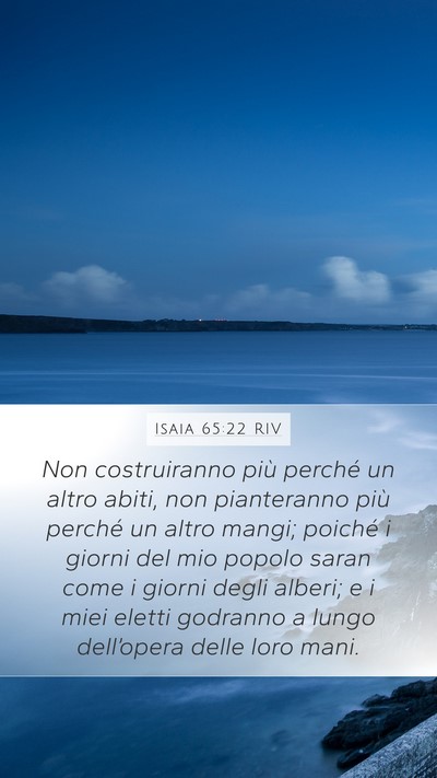 Isaia 65:22 RIV Bible Verse Image