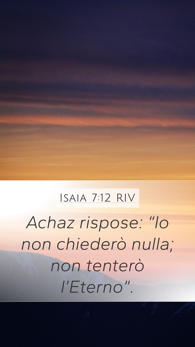 Isaia 7:12 RIV Bible Verse Image