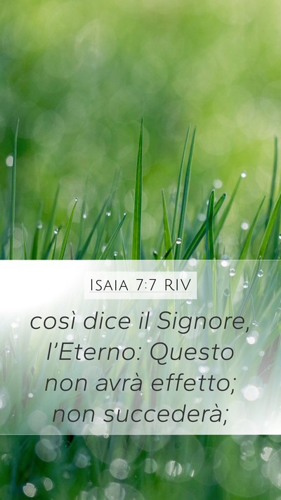 Isaia 7:7 RIV Bible Verse Image