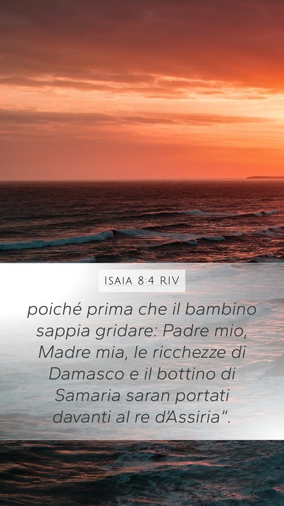 Isaia 8:4 RIV Bible Verse Image