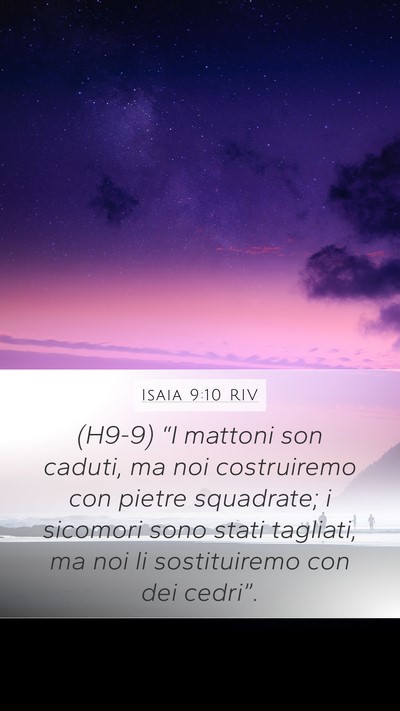 Isaia 9:10 RIV Bible Verse Image