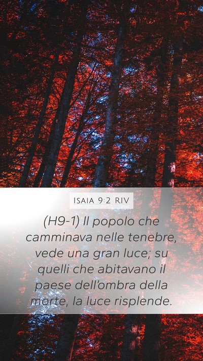 Isaia 9:2 RIV Bible Verse Image