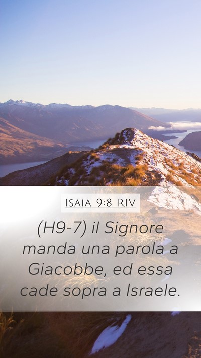 Isaia 9:8 RIV Bible Verse Image