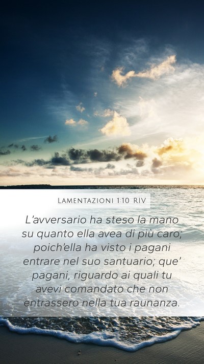Lamentazioni 1:10 RIV Bible Verse Image