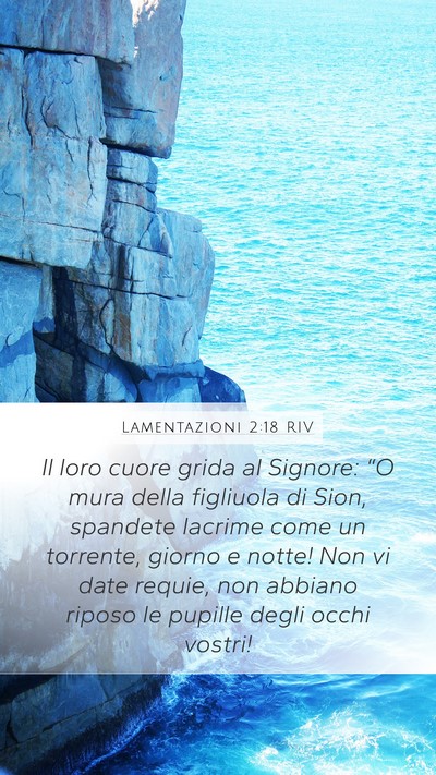 Lamentazioni 2:18 RIV Bible Verse Image
