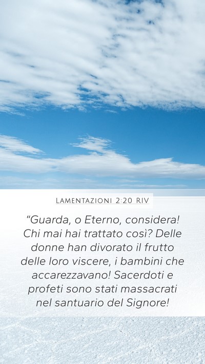 Lamentazioni 2:20 RIV Bible Verse Image