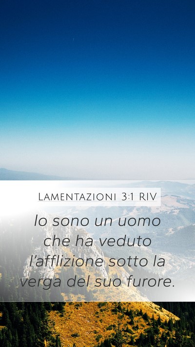 Lamentazioni 3:1 RIV Mobile Phone Wallpaper - Io sono un uomo che ha veduto l’afflizione - Mobile Bible Verse Wallpaper
