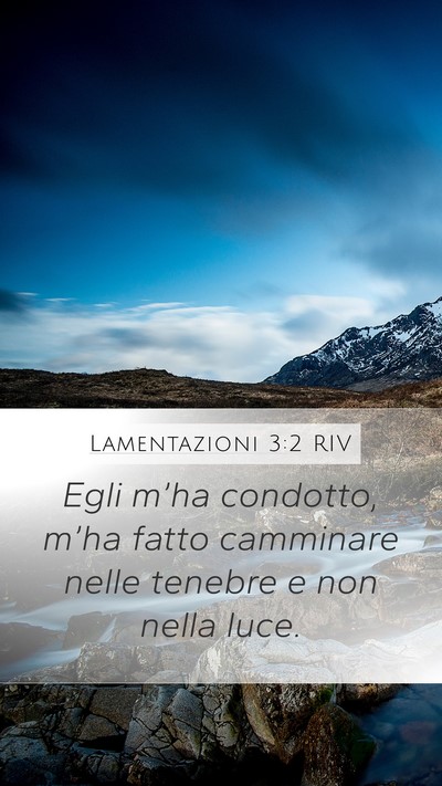 Lamentazioni 3:2 RIV Bible Verse Image