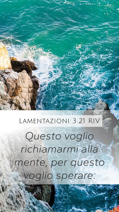 Lamentazioni 3:21 RIV Bible Verse Image