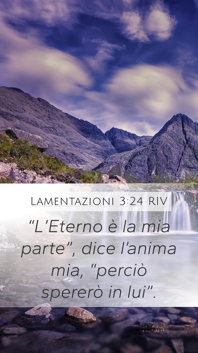 Lamentazioni 3:24 RIV Bible Verse Image