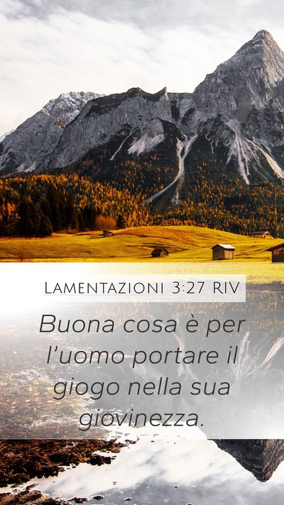 Lamentazioni 3:27 RIV Bible Verse Image