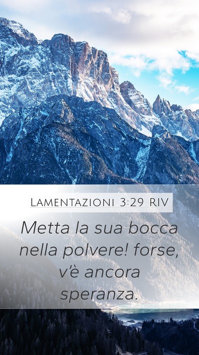 Lamentazioni 3:29 RIV Bible Verse Image