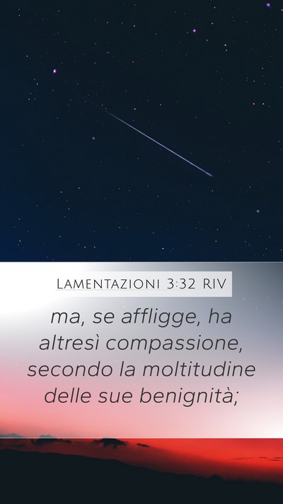 Lamentazioni 3:32 RIV Bible Verse Image