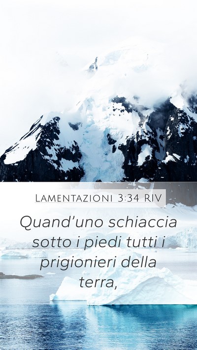 Lamentazioni 3:34 RIV Bible Verse Image